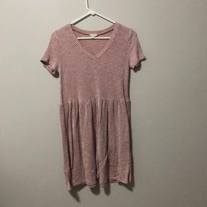 Pink and White Striped dress